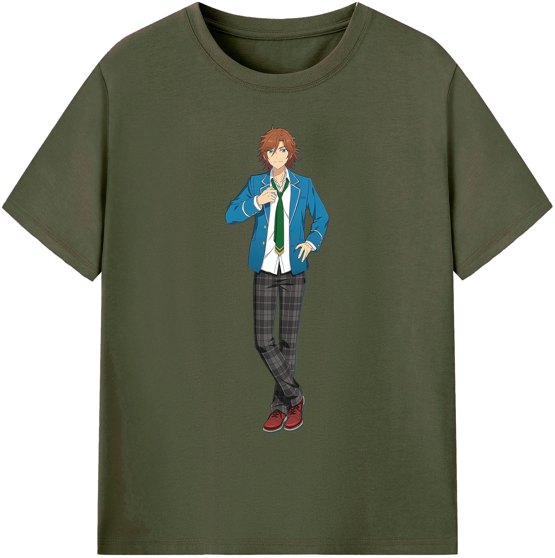 （画像用） あんさんぶるスターズ! Ensemble Stars 綿100％ メンズ半袖Tシャツ｜肌触りやわらか＆通気性